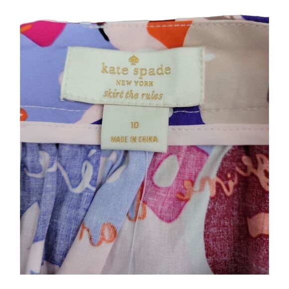 Kate Spade Skirt The Rules Graphic Sweets Pleated Skirt Girls Size 10 - Picture 2 of 6